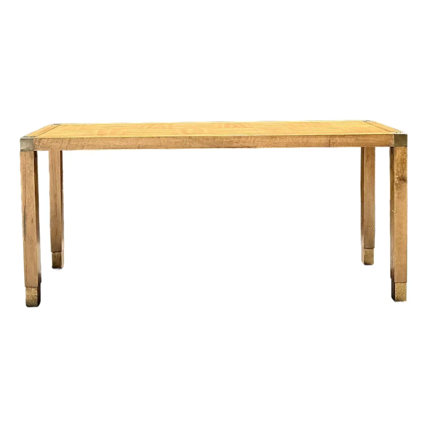 Vintage Brass Detail Campaign Console Table — additional photo 1