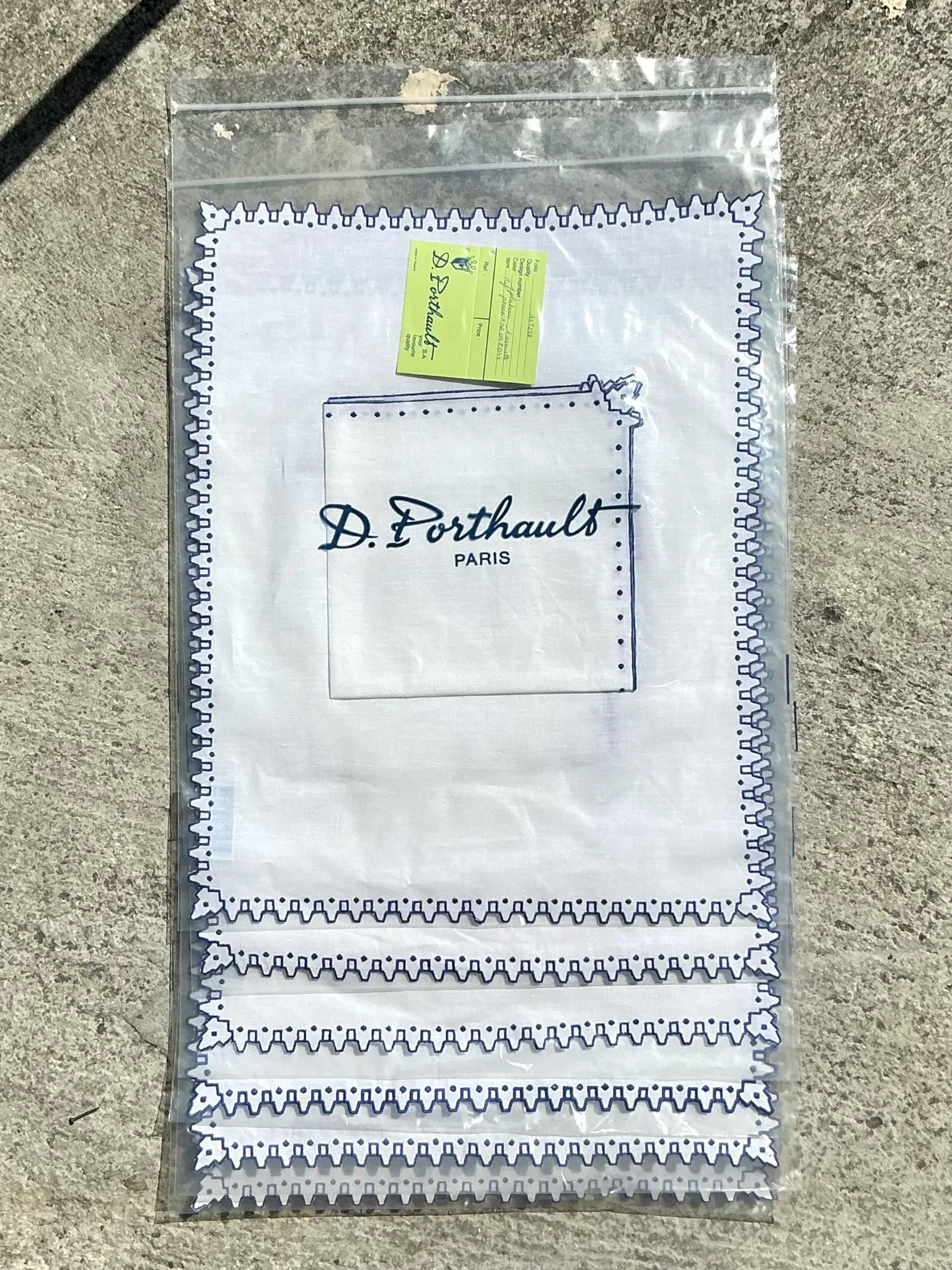 Regency Embroidered D. Porthault Paris Placemat And Napkin - Set Of 6