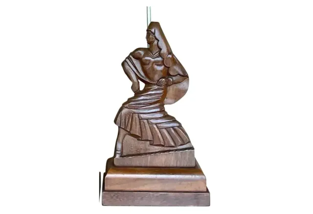 Vintage Mid-Century Heifetz Hand-Carved Dancer Table Lamps – A Pair — additional photo 4