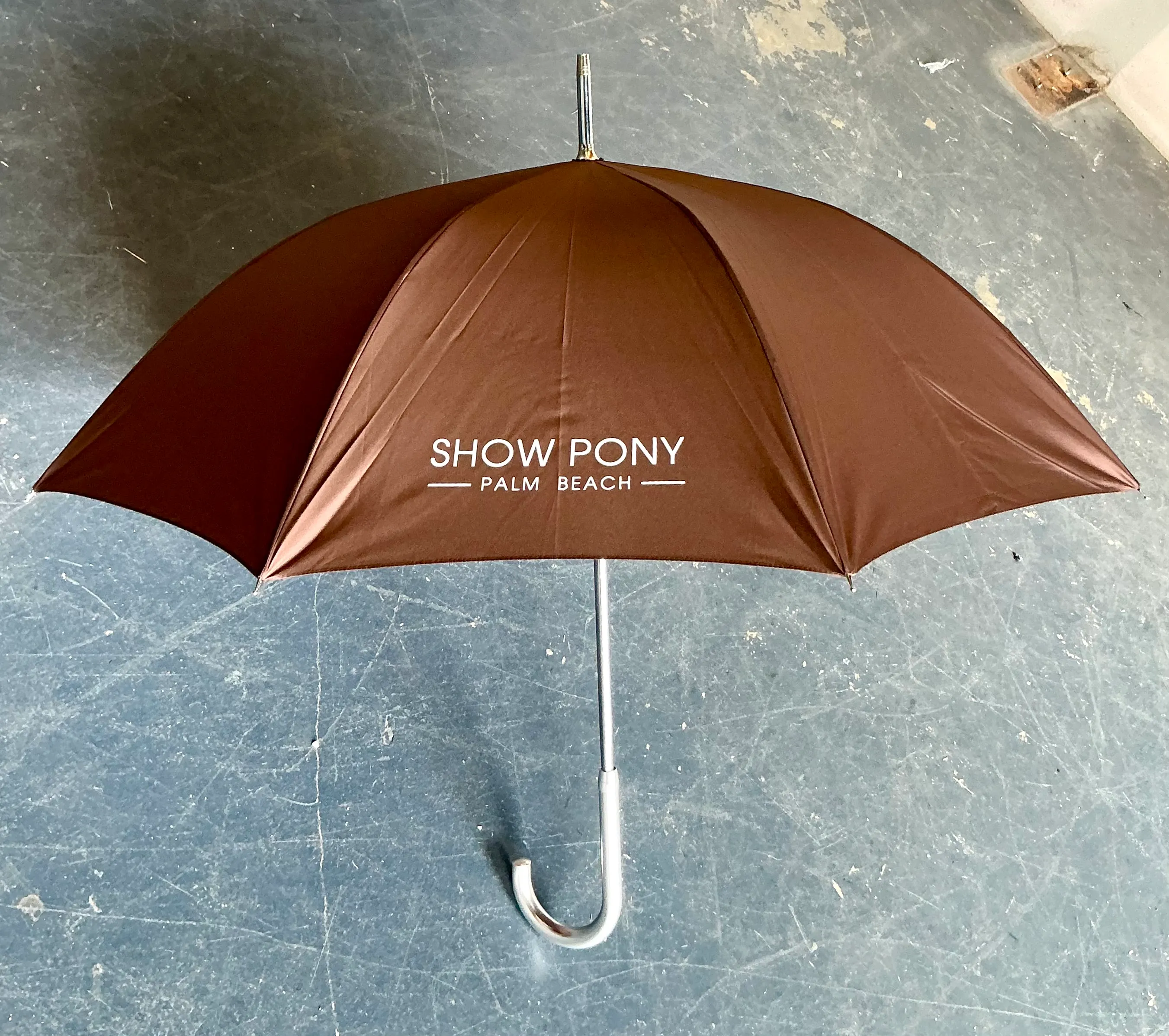 SHOWPONY Exclusive Chrome Handled Logo Umbrella — additional photo 3