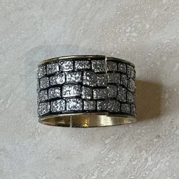 Valentino Golden Glitter Brick Cuff — additional photo 3