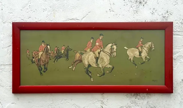 Vintage 1895 German Chomo Lithograph Polo Scene — additional photo 4