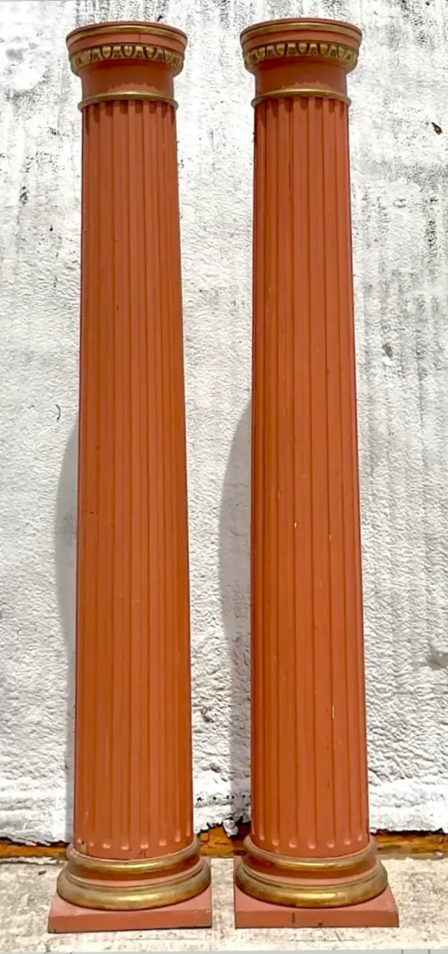 Vintage 18th Century Boho Italian Fluted Columns - a Pair — additional photo 3