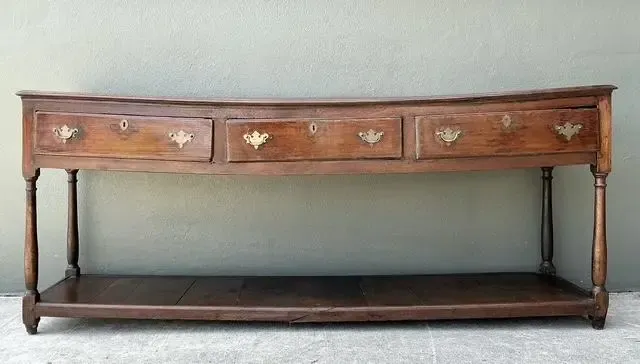 Vintage 18th Century Distressed Plank Console Table — additional photo 2