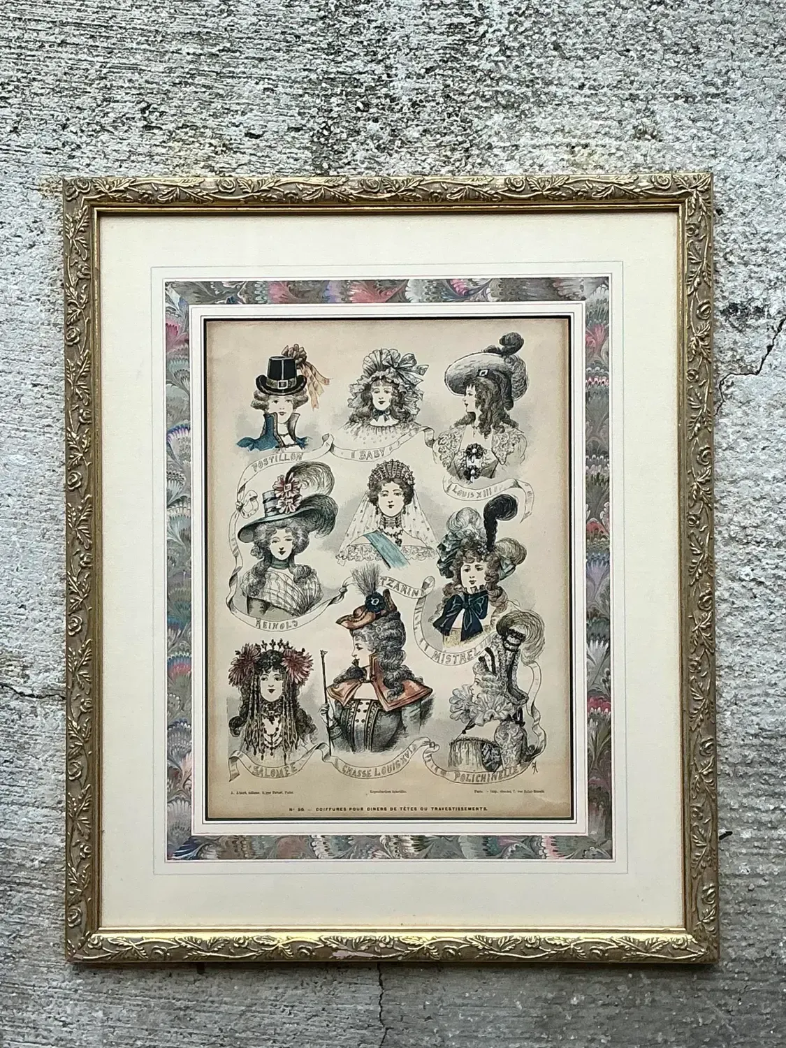 Vintage 18th Century French Coiffure Etching — additional photo 2