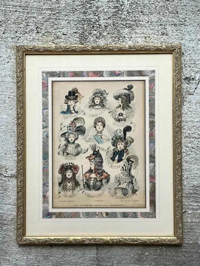 Vintage 18th Century French Coiffure Etching — additional photo 2