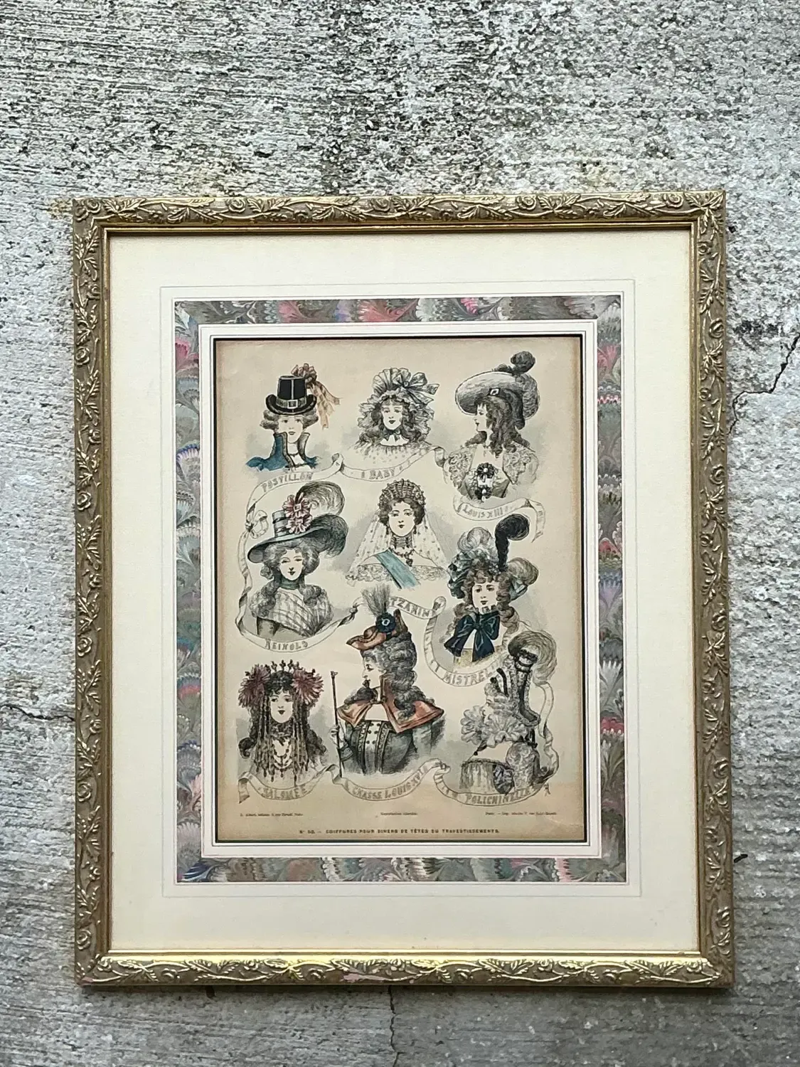 Vintage 18th Century French Coiffure Etching — additional photo 3