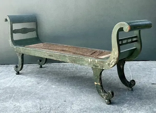 Vintage 18th Century Israel Cope Scroll Settee — additional photo 5