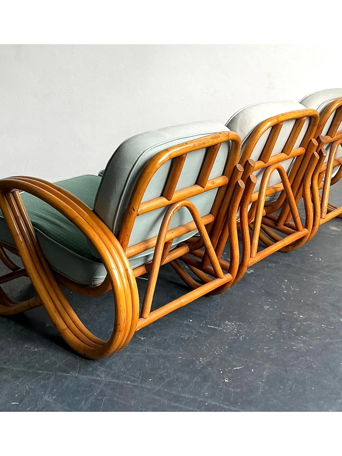 Vintage 1950s Beverly Hills Rattan Sofa — additional photo 6