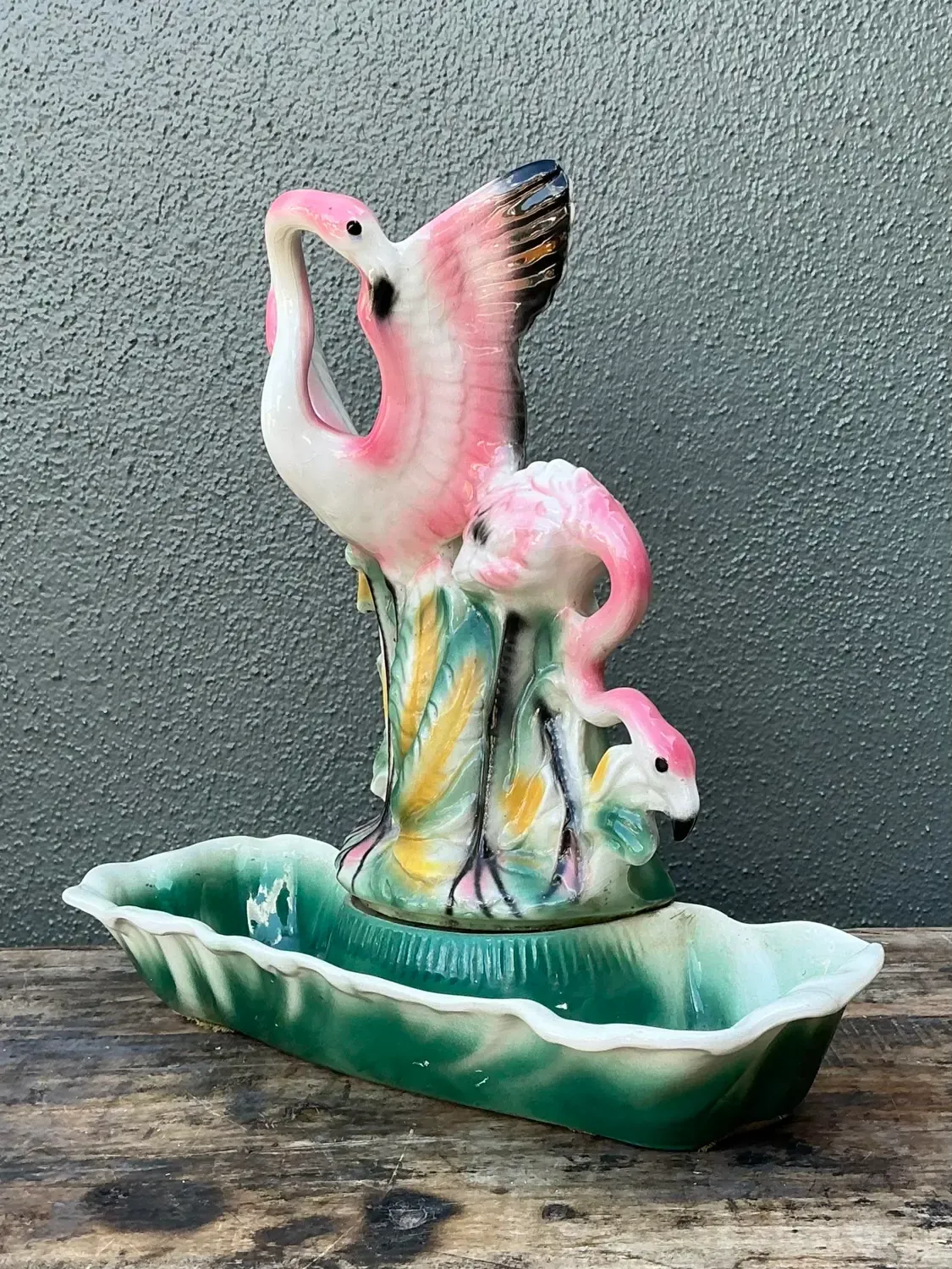 Vintage 1950s Lane Glazed Ceramic Light