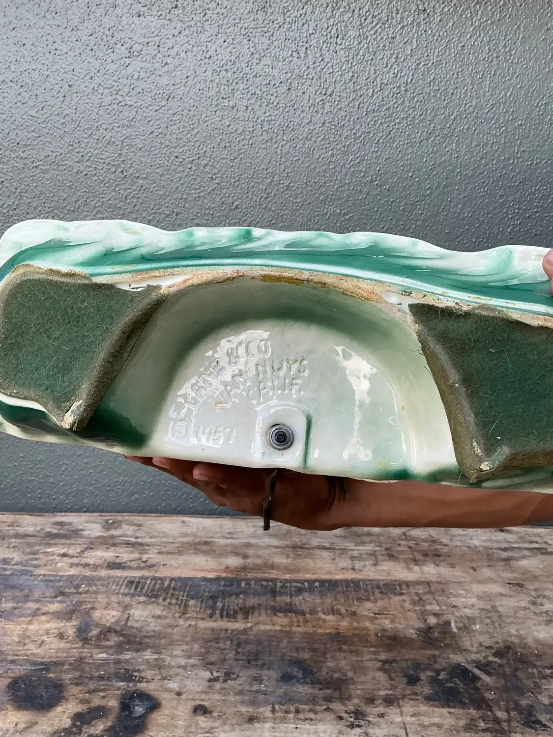 Vintage 1950s Lane Glazed Ceramic Light — additional photo 6