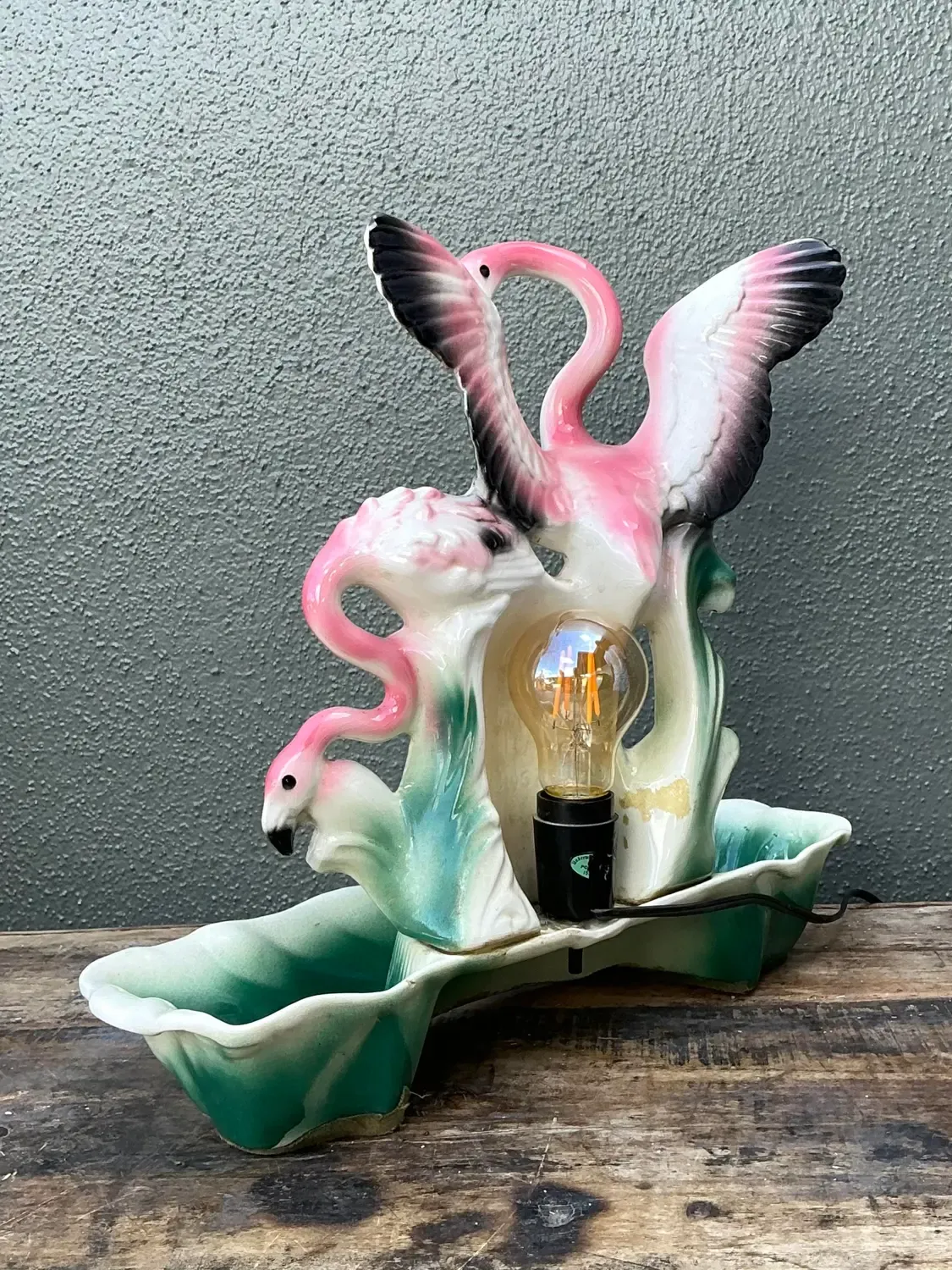 Vintage 1950s Lane Glazed Ceramic Light — additional photo 8