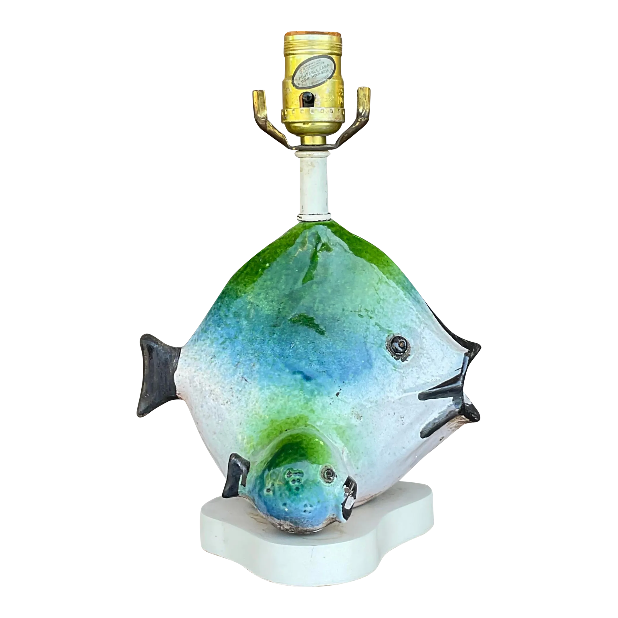 Vintage 1960s Italian Gli Etruschi Fish Lamp