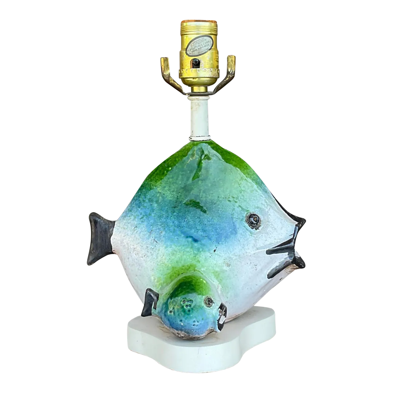 Vintage 1960s Italian Gli Etruschi Fish Lamp
