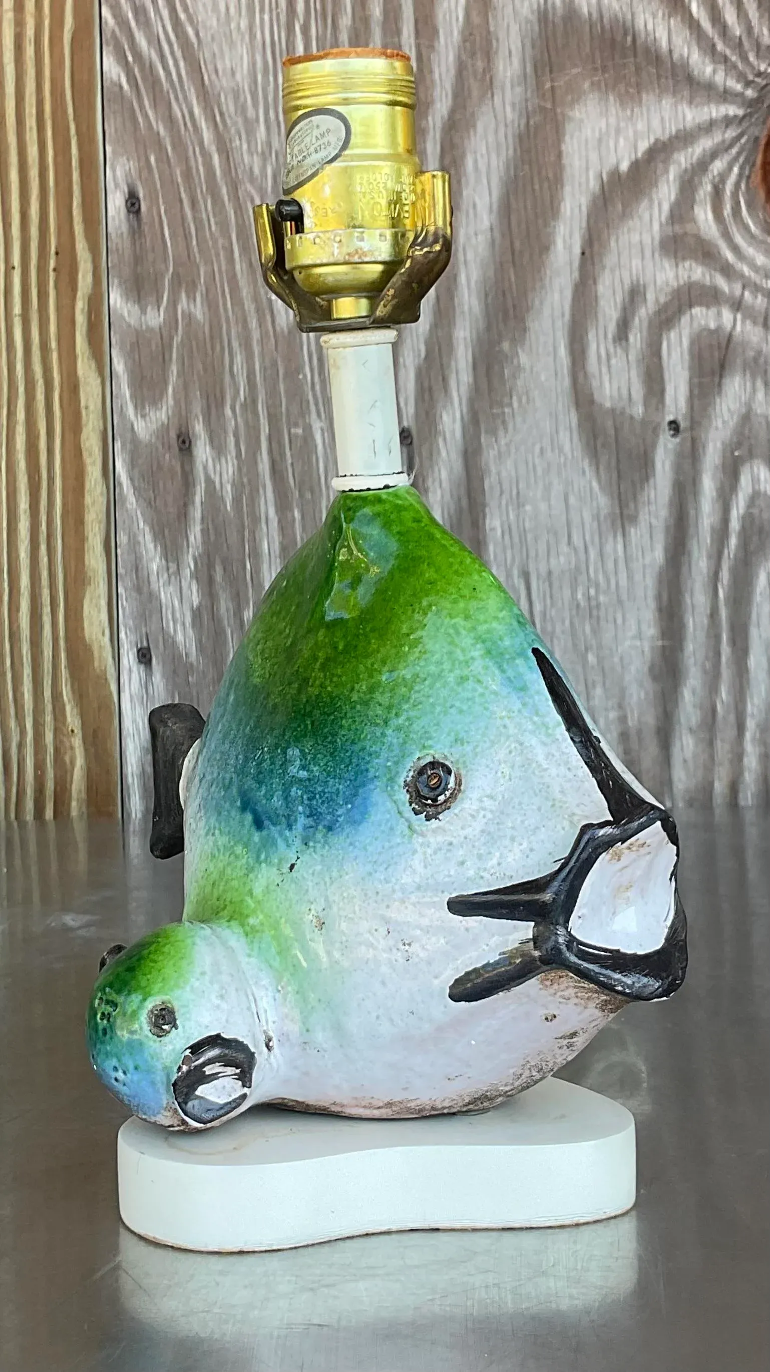 Vintage 1960s Italian Gli Etruschi Fish Lamp — additional photo 2