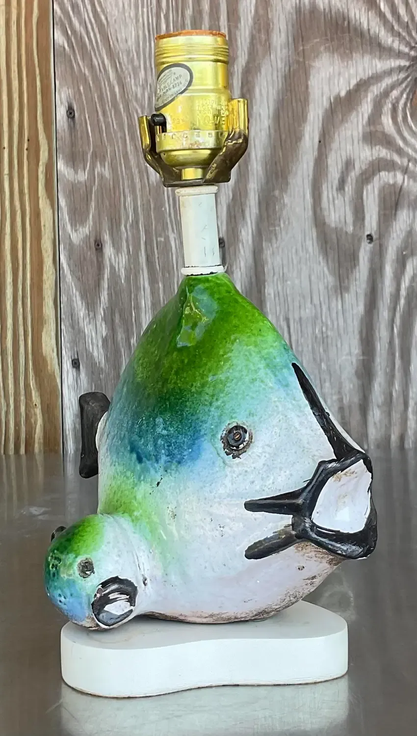 Vintage 1960s Italian Gli Etruschi Fish Lamp — additional photo 3
