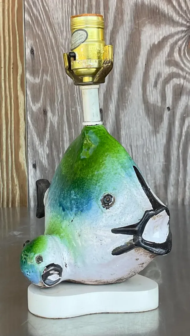 Vintage 1960s Italian Gli Etruschi Fish Lamp — additional photo 3