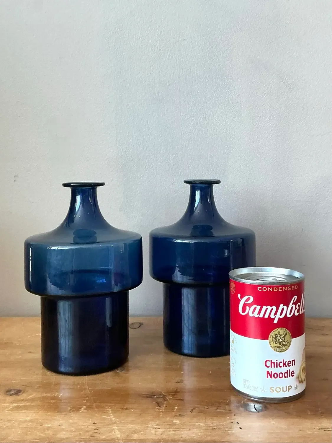 Vintage 1960s Timo Sarpaneva Littala Finland Blue Glass Decanter - A Pair — additional photo 3