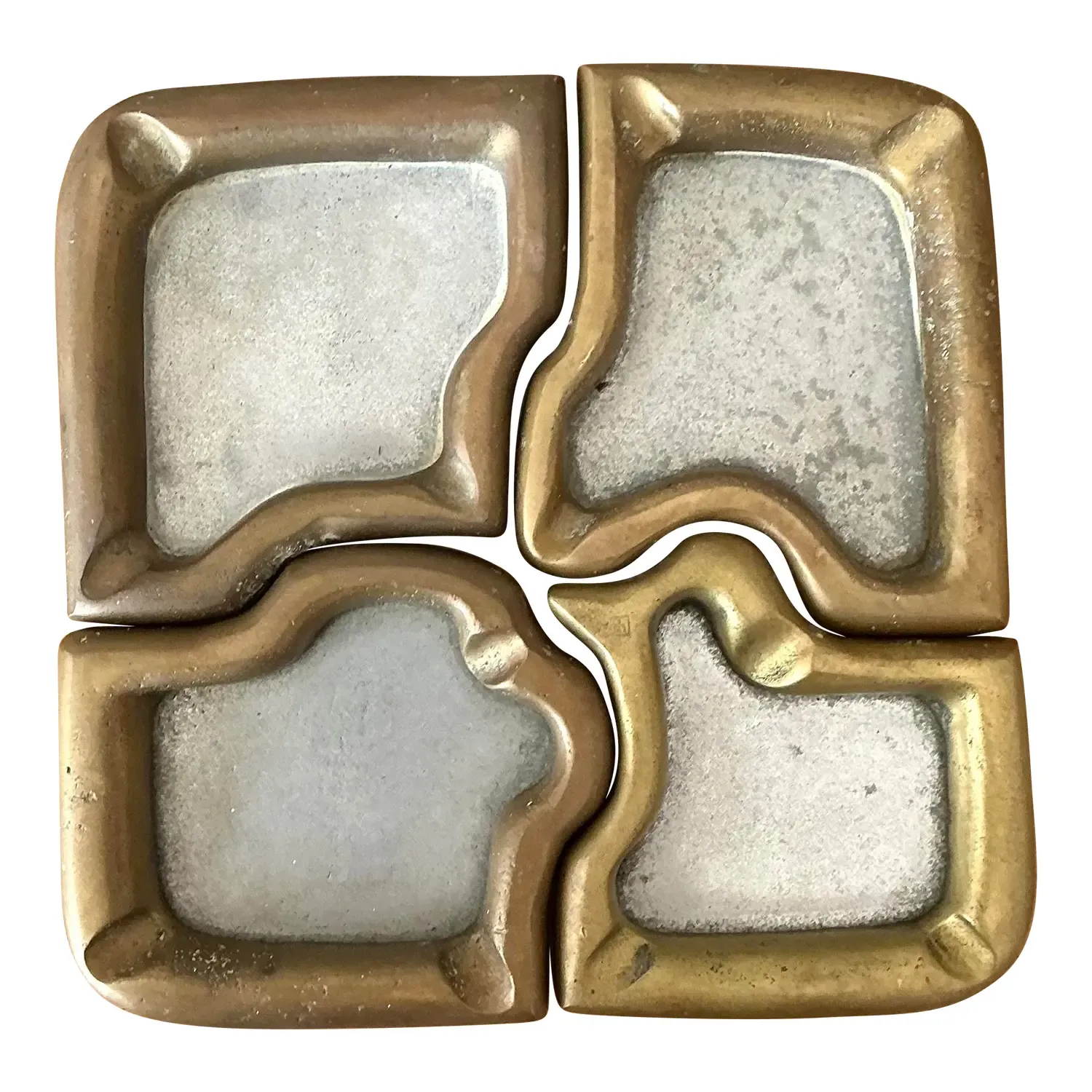 Vintage 1980s David Marshall Puzzle Ashtray Set — additional photo 1