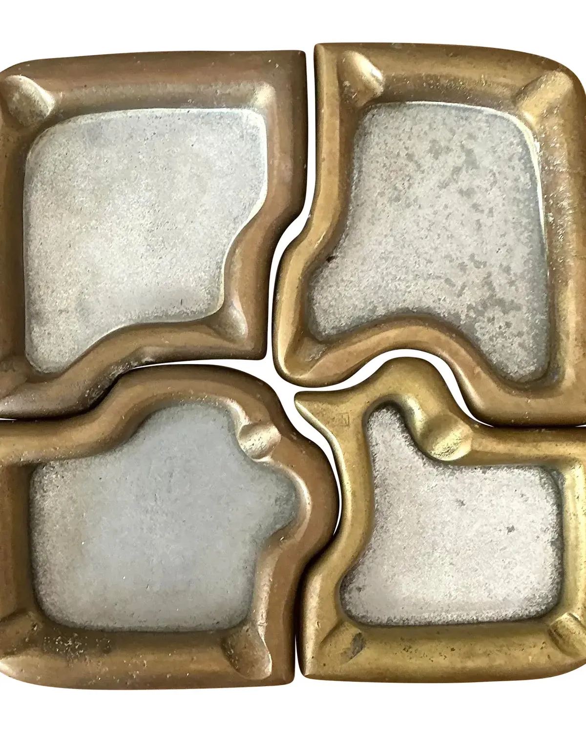 Vintage 1980s David Marshall Puzzle Ashtray Set
