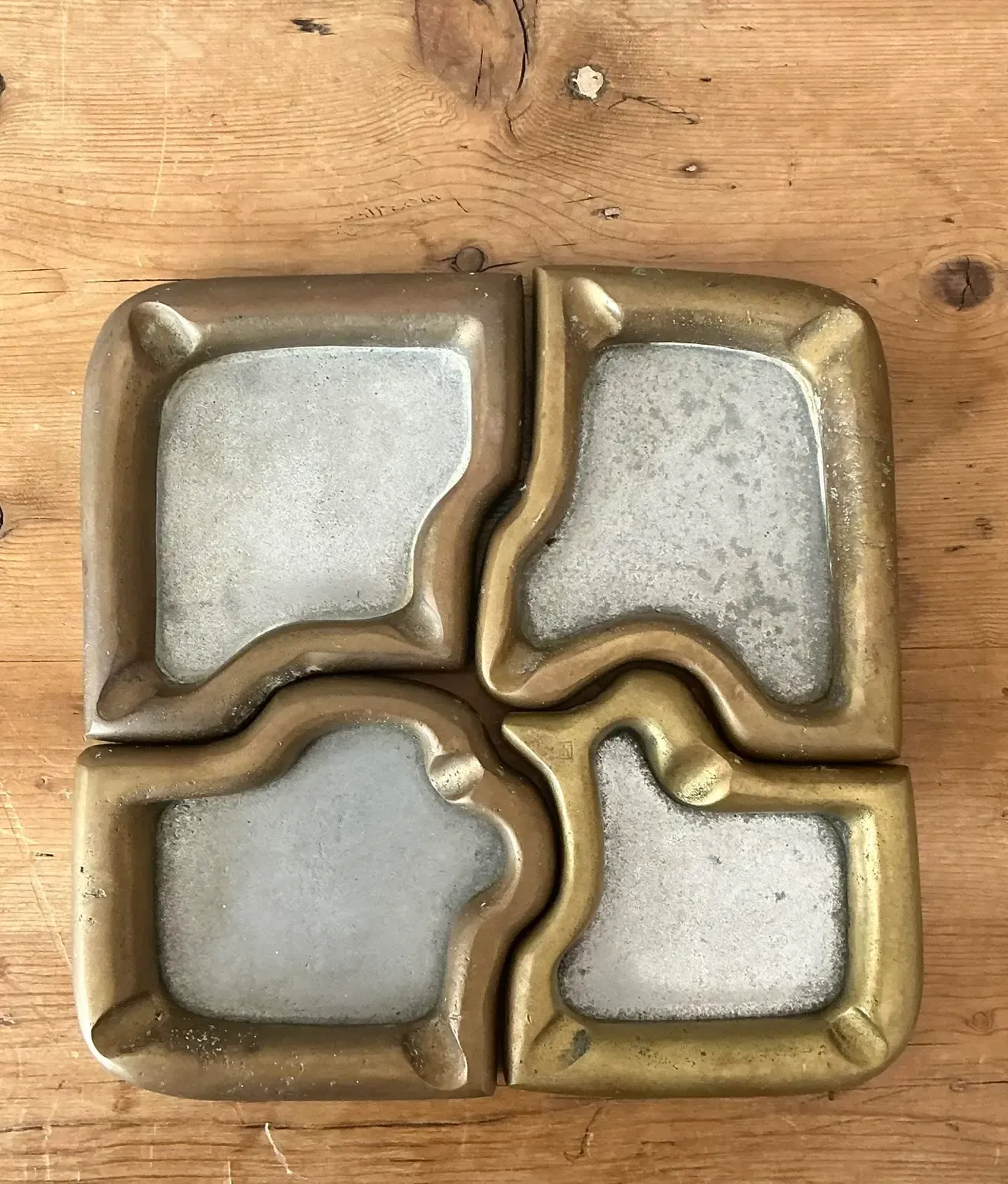 Vintage 1980s David Marshall Puzzle Ashtray Set — additional photo 3