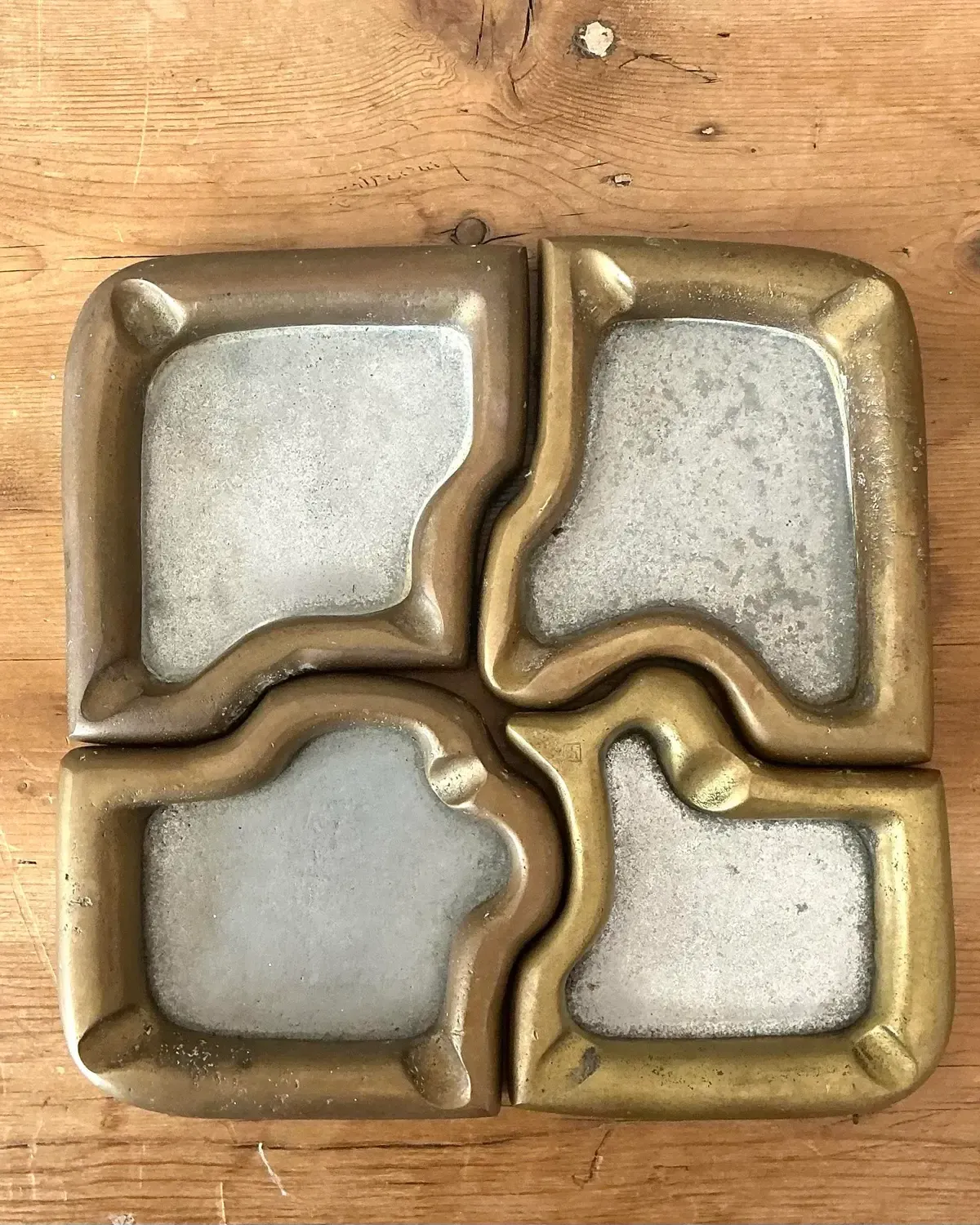 Vintage 1980s David Marshall Puzzle Ashtray Set — additional photo 3
