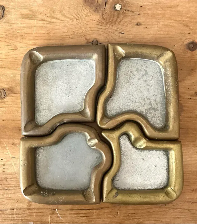 Vintage 1980s David Marshall Puzzle Ashtray Set — additional photo 4