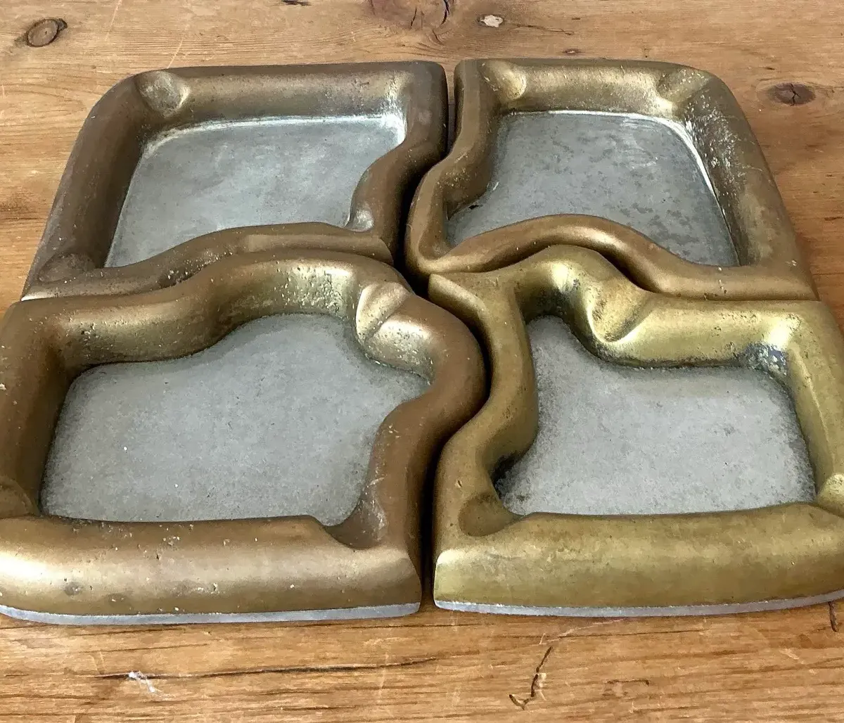 Vintage 1980s David Marshall Puzzle Ashtray Set — additional photo 4