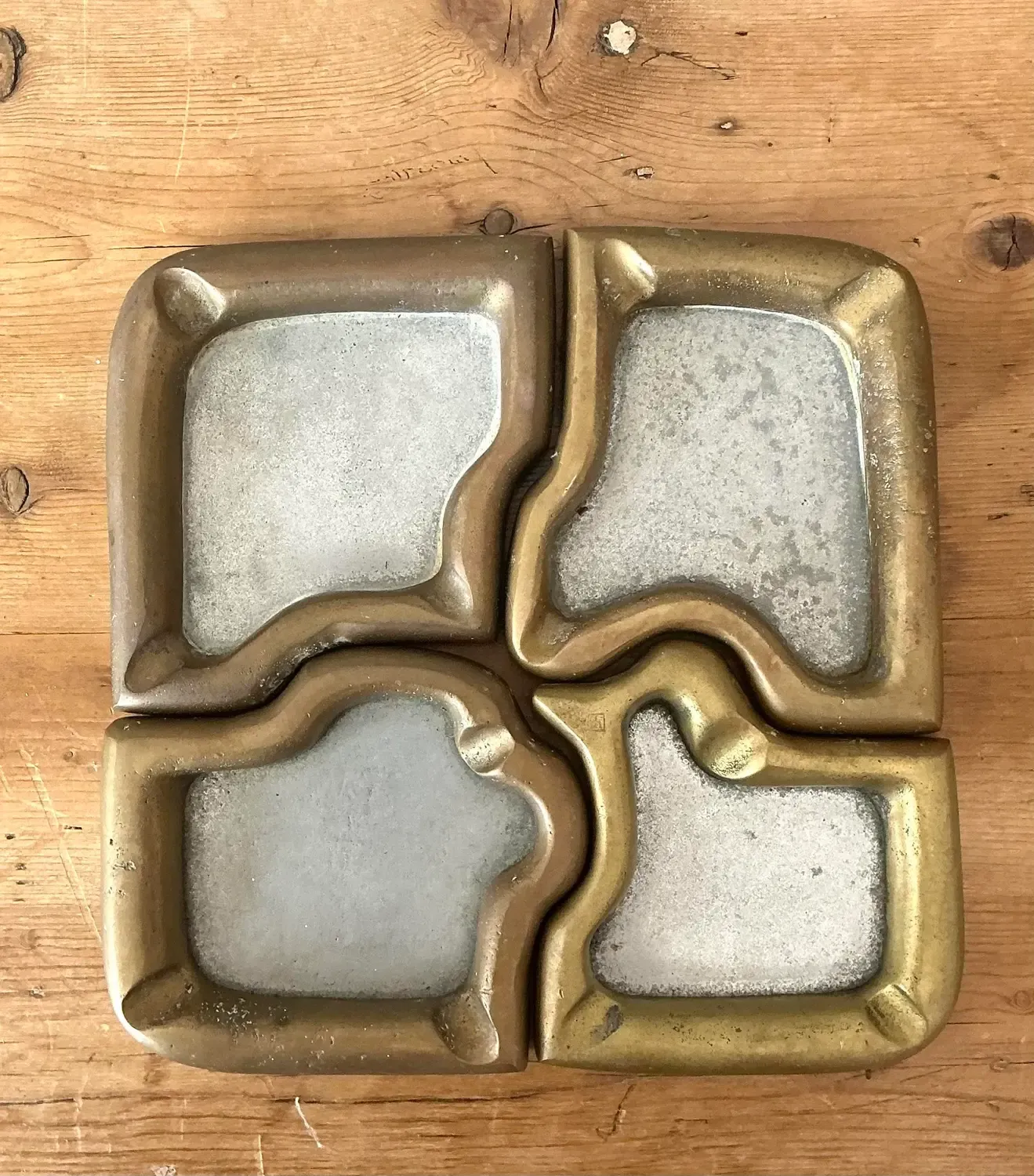 Vintage 1980s David Marshall Puzzle Ashtray Set — additional photo 6