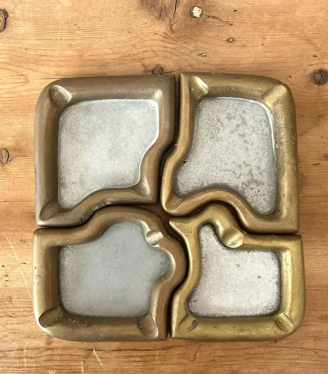 Vintage 1980s David Marshall Puzzle Ashtray Set — additional photo 6