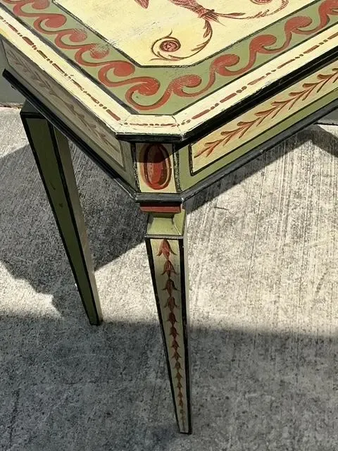 Vintage 1992 Hand Painted Swan Console Table — additional photo 3