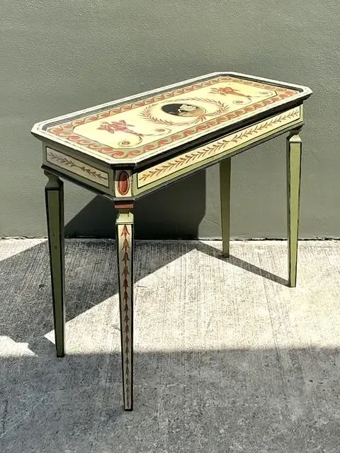 Vintage 1992 Hand Painted Swan Console Table — additional photo 2