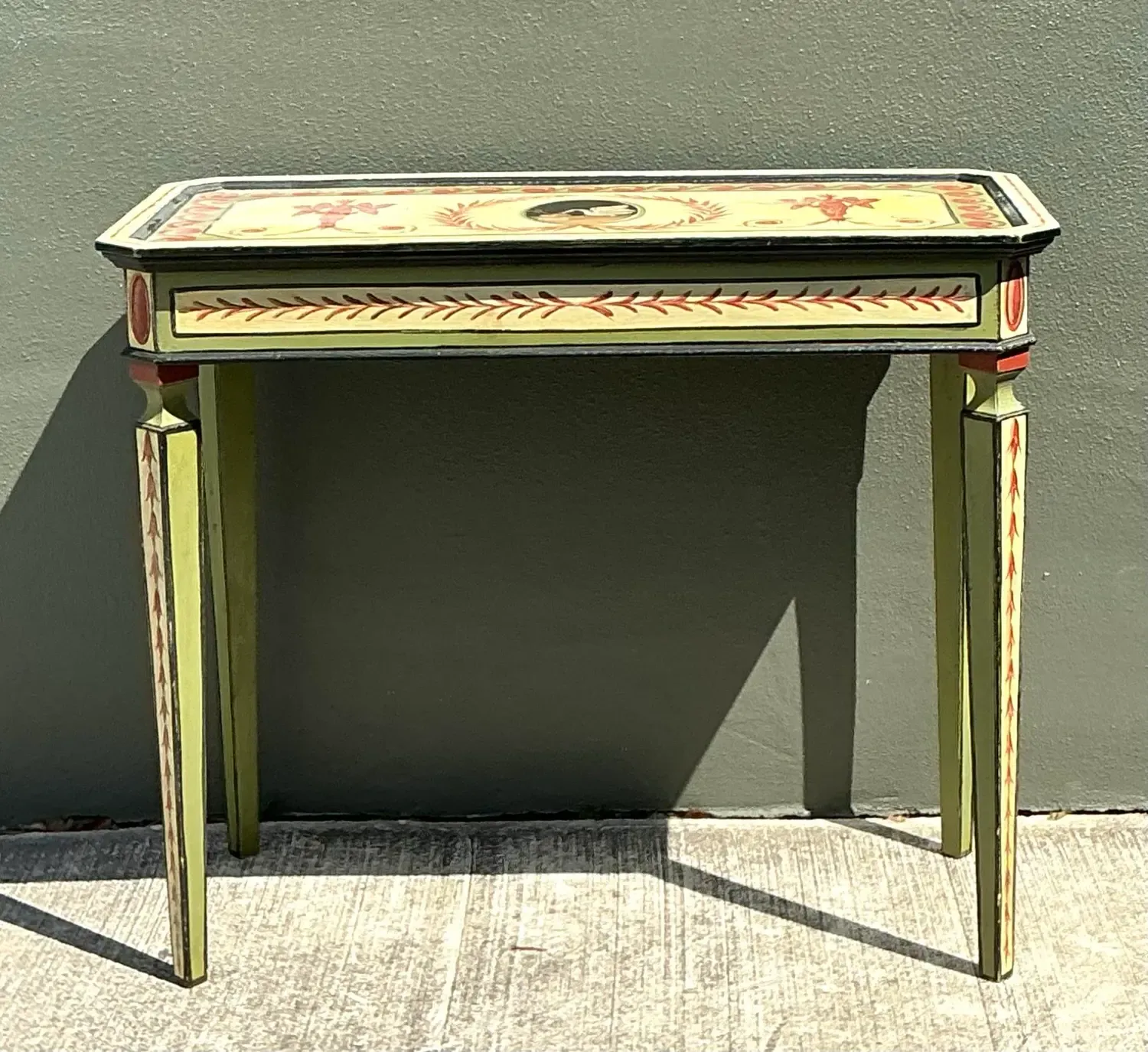 Vintage 1992 Hand Painted Swan Console Table — additional photo 7