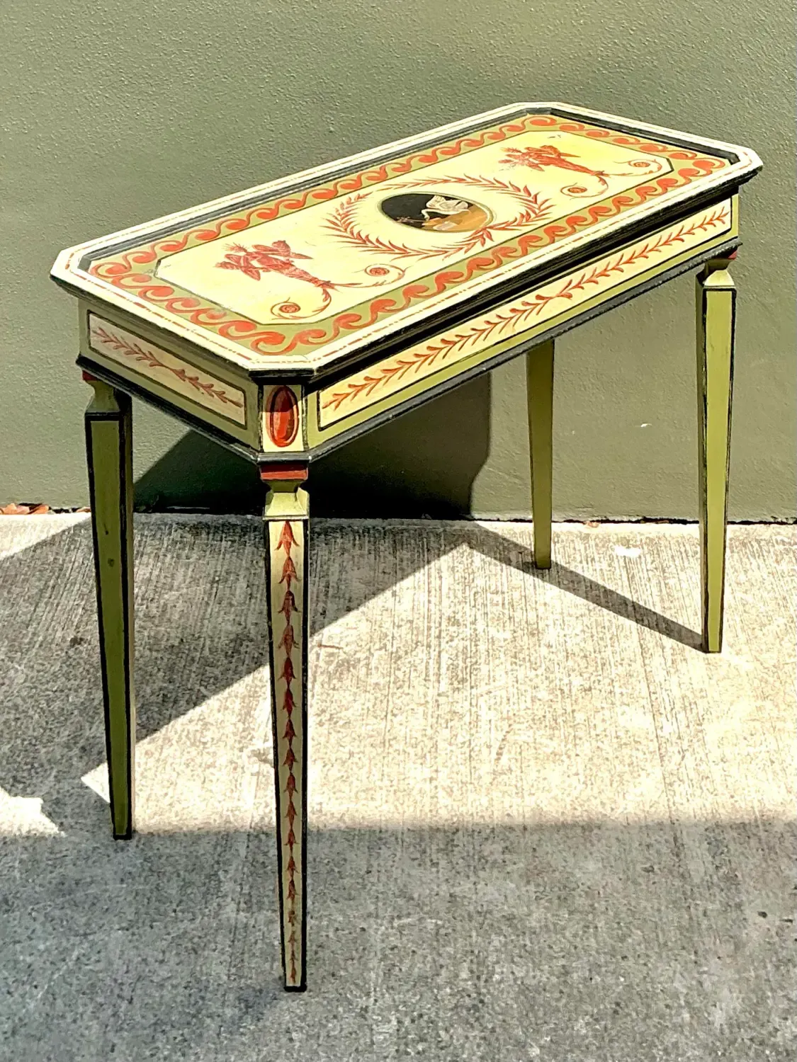 Vintage 1992 Hand Painted Swan Console Table — additional photo 8