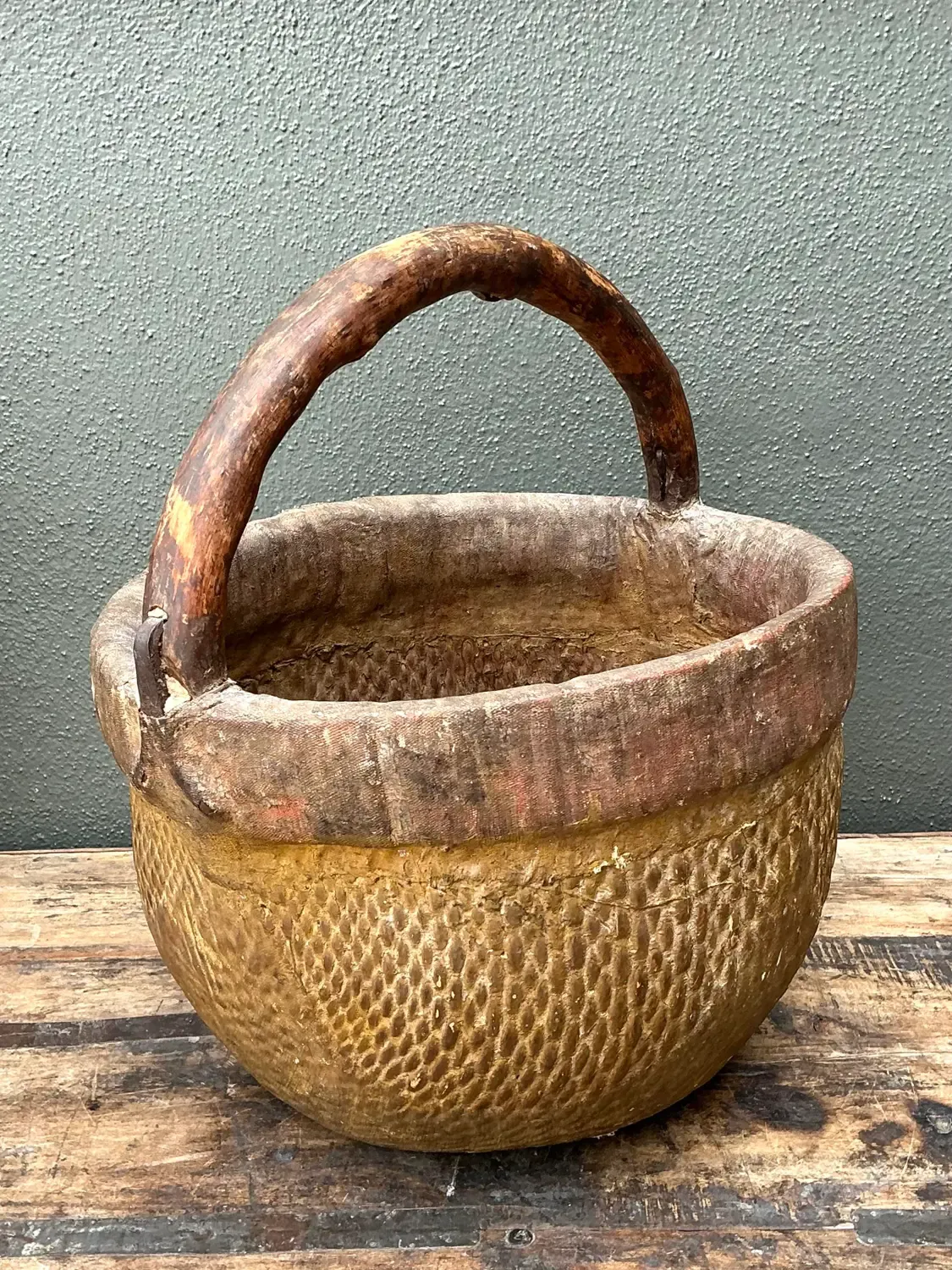 Vintage 19th Century Chinese Rice Basket — additional photo 4