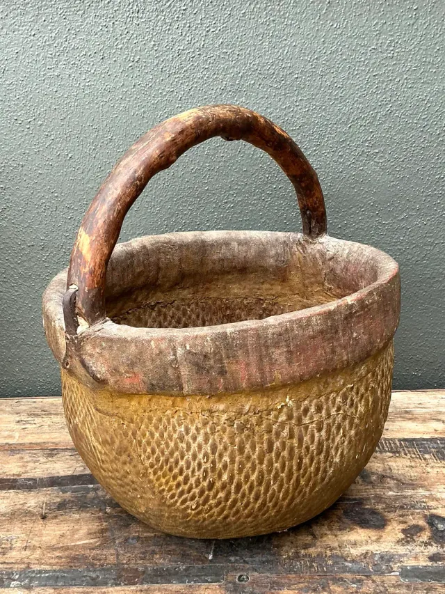 Vintage 19th Century Chinese Rice Basket — additional photo 4