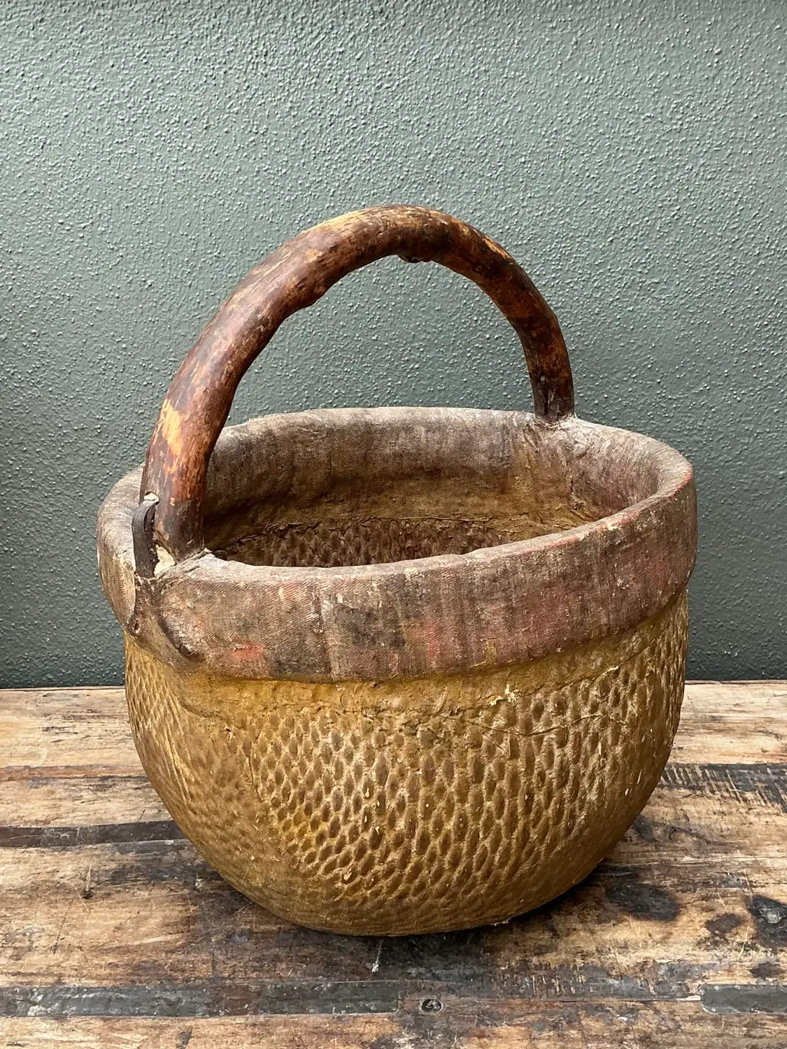 Vintage 19th Century Chinese Rice Basket — additional photo 5