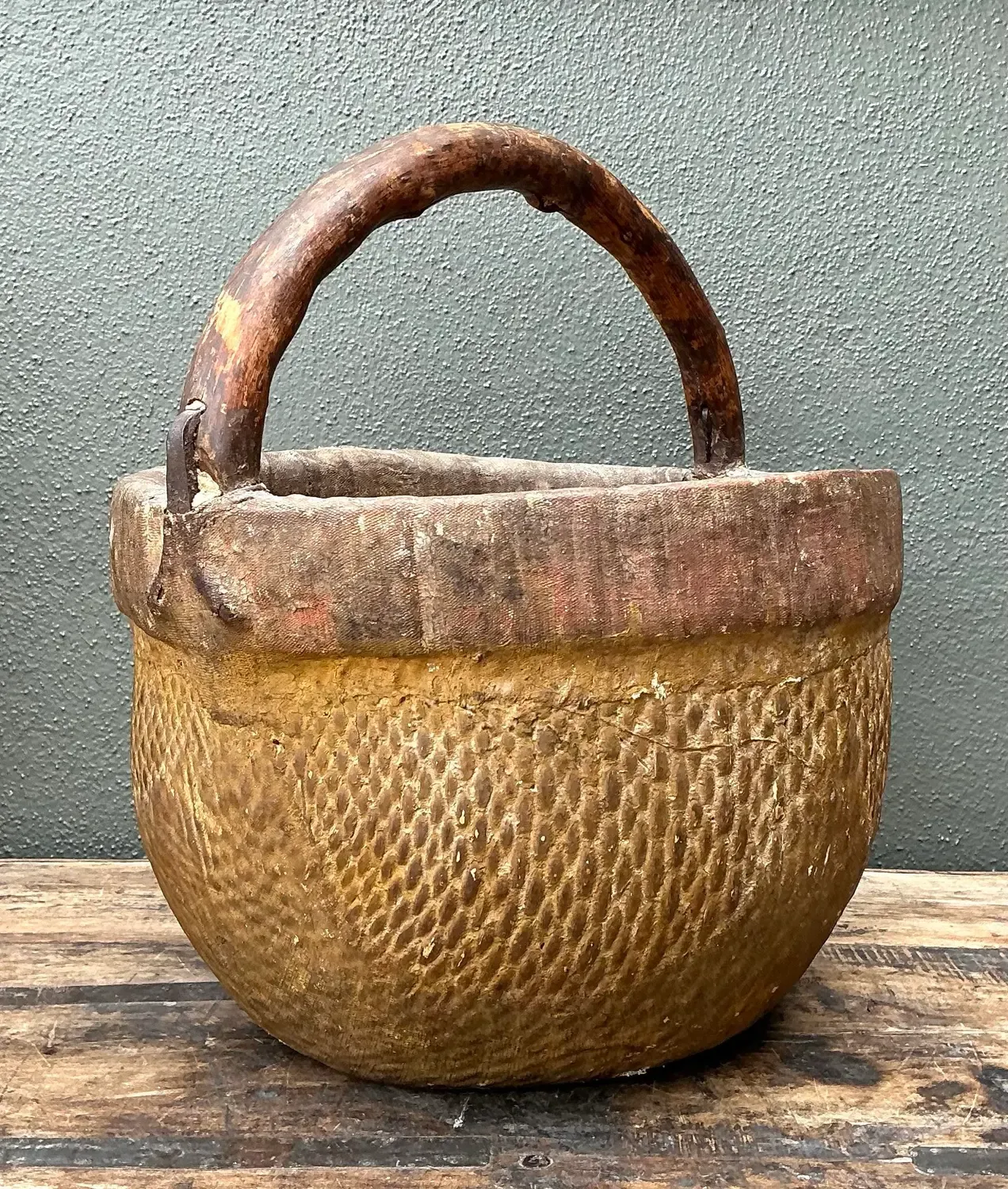 Vintage 19th Century Chinese Rice Basket — additional photo 7