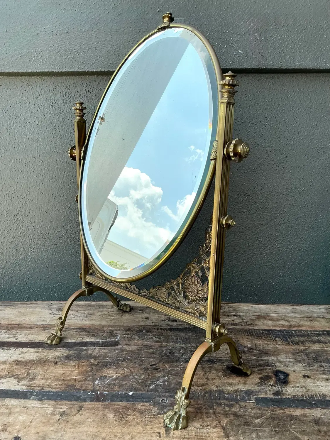 Vintage 19th Century Convent Reliquary Mirror — additional photo 2