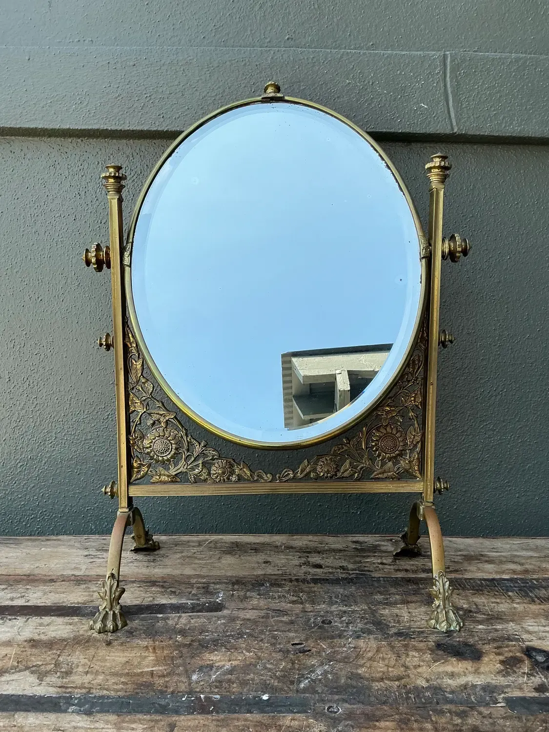 Vintage 19th Century Convent Reliquary Mirror — additional photo 3
