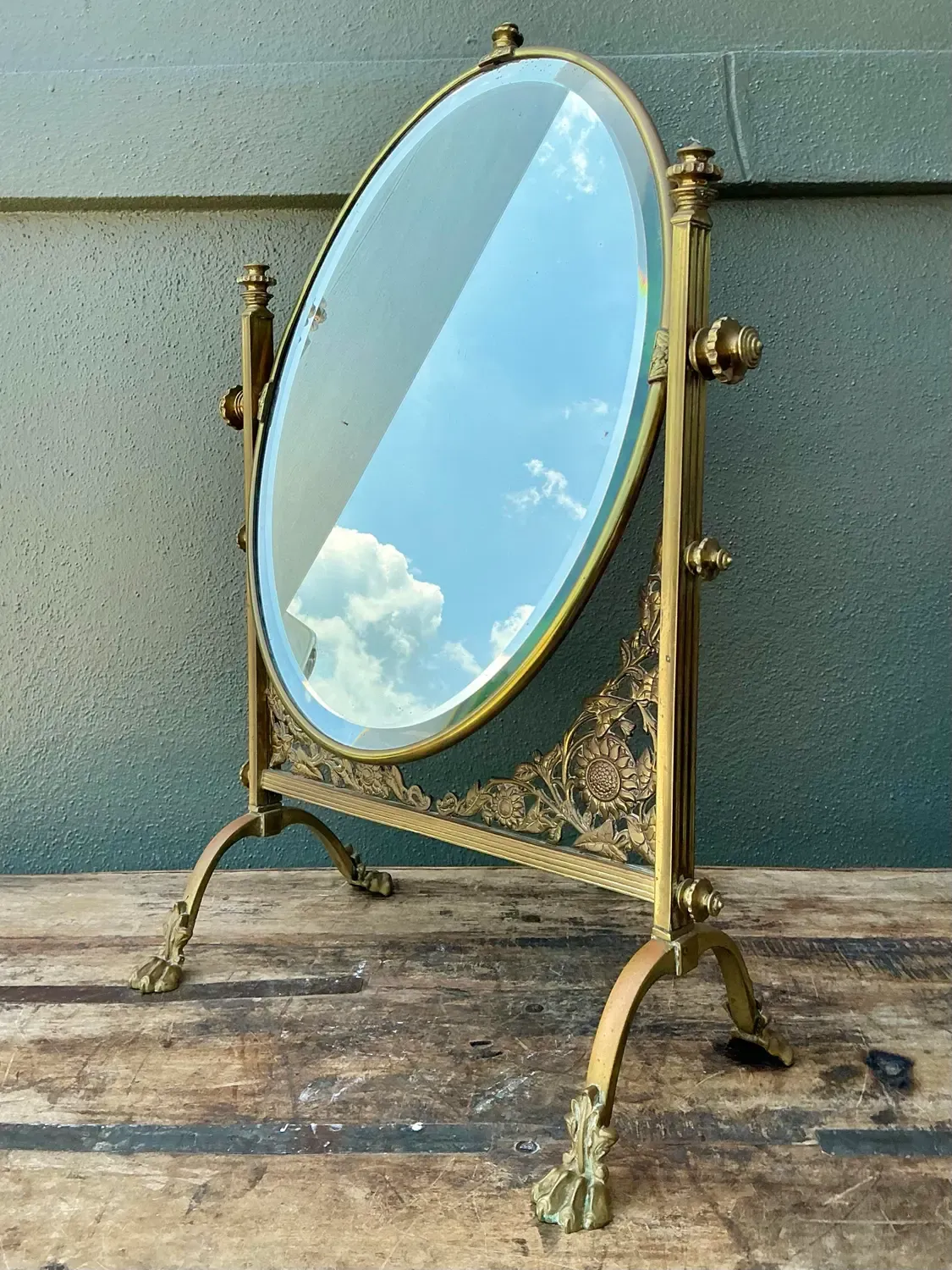 Vintage 19th Century Convent Reliquary Mirror — additional photo 5