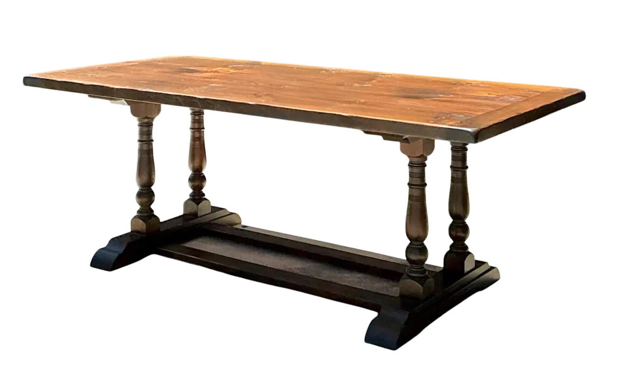 Vintage 19th Century Double Pedestal Dining Table