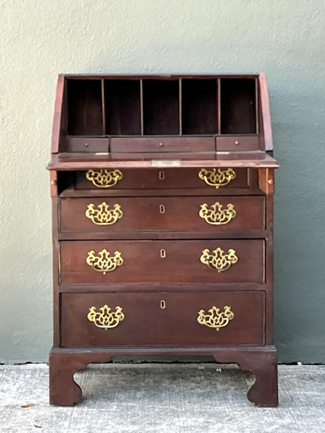 Vintage 19th Century Drop Down Writing Desk — additional photo 2