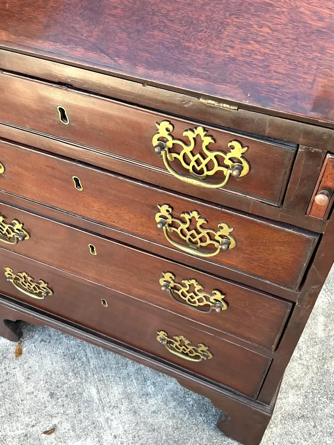 Vintage 19th Century Drop Down Writing Desk — additional photo 3
