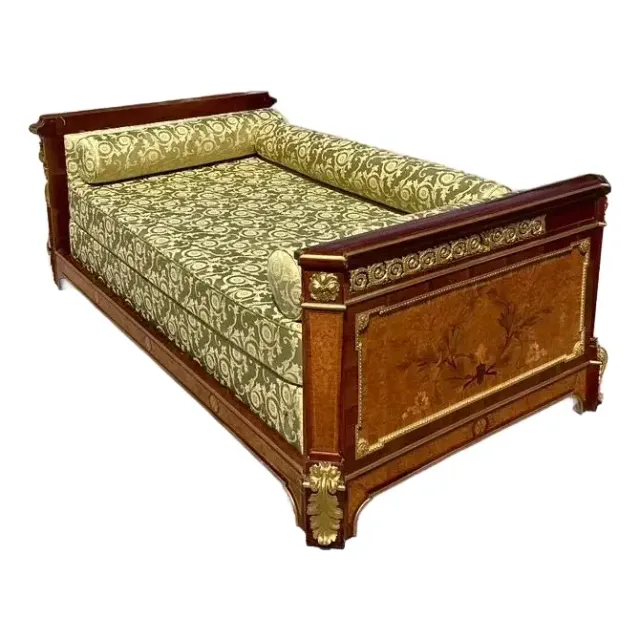 Vintage 19th Century French Louis XVI Marquetry Twin Daybed — additional photo 1