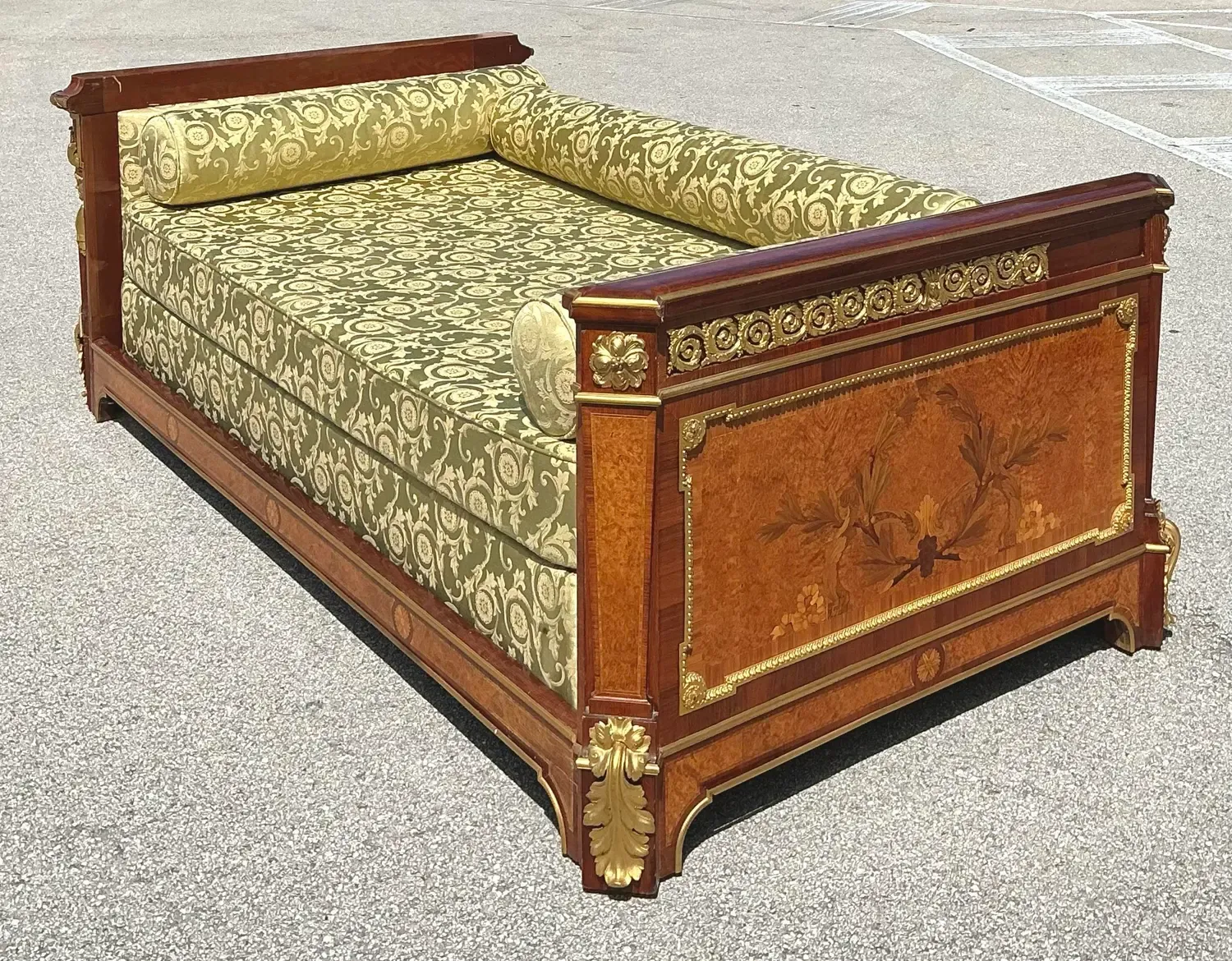 Vintage 19th Century French Louis XVI Marquetry Twin Daybed — additional photo 4