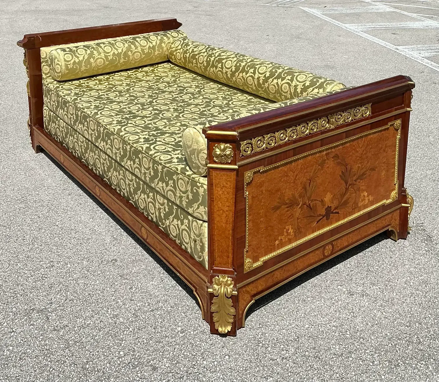 Vintage 19th Century French Louis XVI Marquetry Twin Daybed — additional photo 6