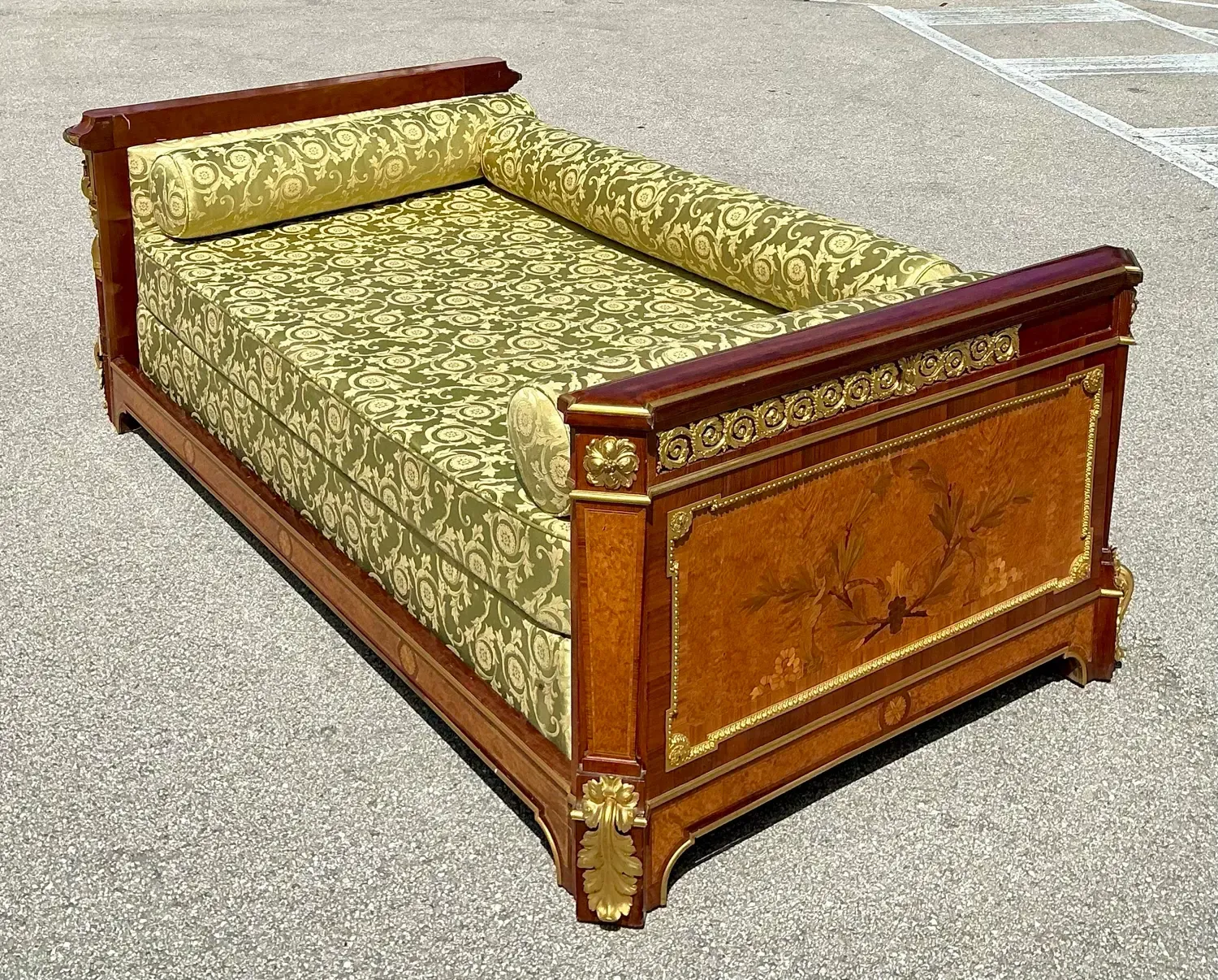 Vintage 19th Century French Louis XVI Marquetry Twin Daybed — additional photo 7