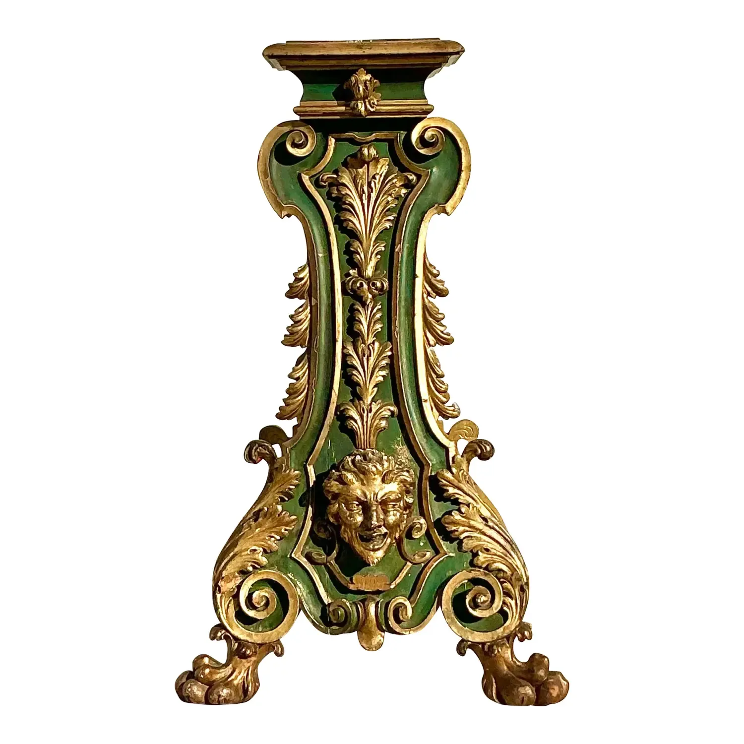 Vintage 19th Century Regency Gilt Painted Pedestal