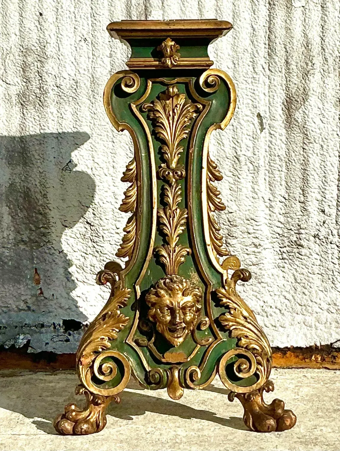 Vintage 19th Century Regency Gilt Painted Pedestal — additional photo 4